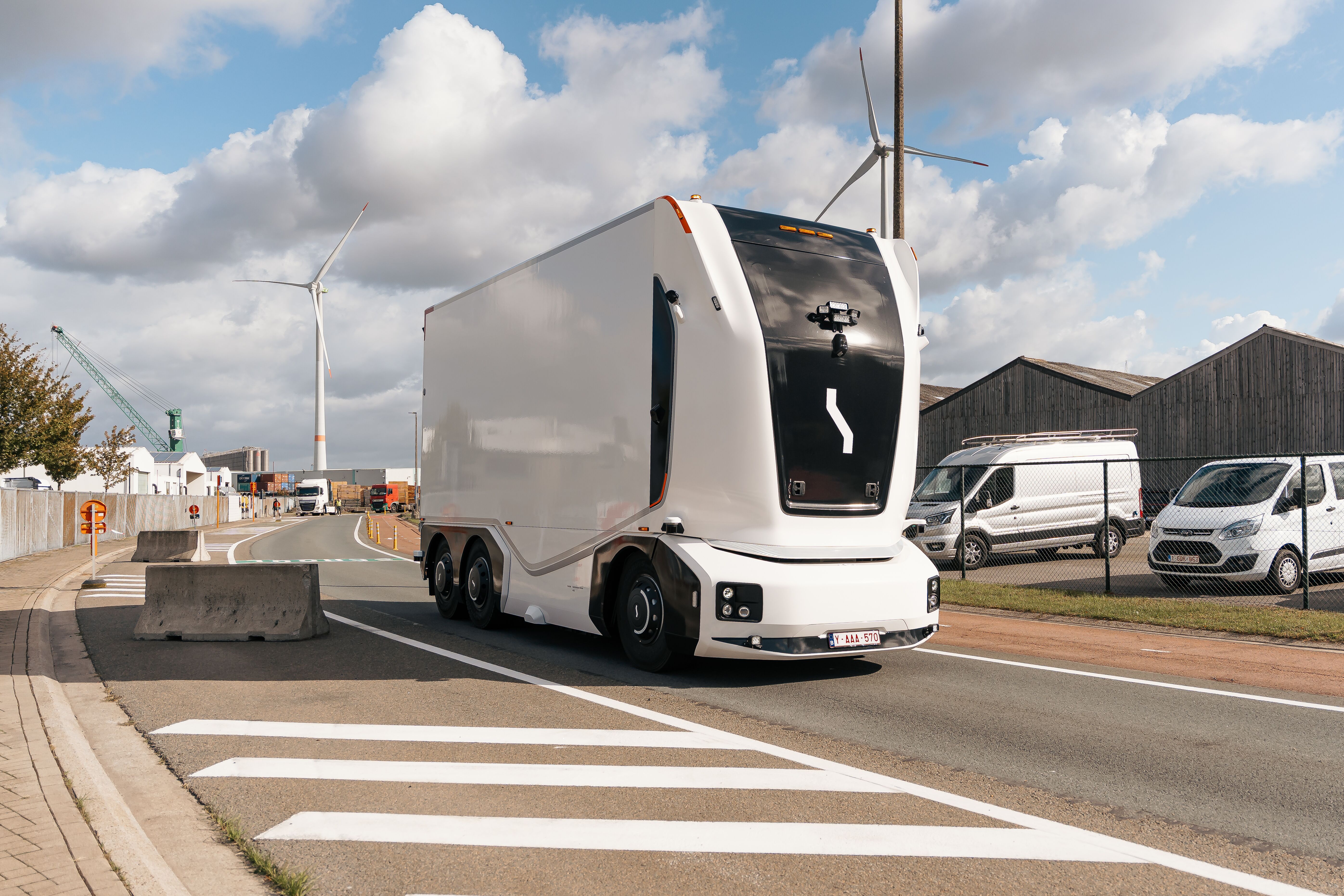 First ever autonomous truck ride in Belgium at Port of Antwerp Bruges